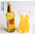 Haonai 700ml lady beer glass boroslicate glass double wall cup mouth blown lady shape beer glass